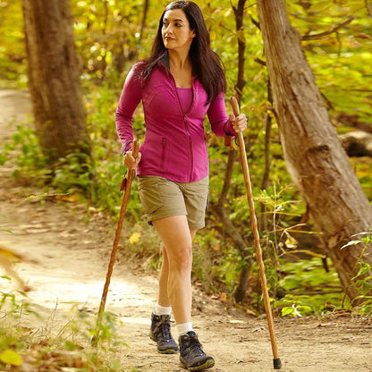 Brazos™ Twisted Fitness Walker Walking Stick Wood 48 Inch Height Red (1229036_EA)