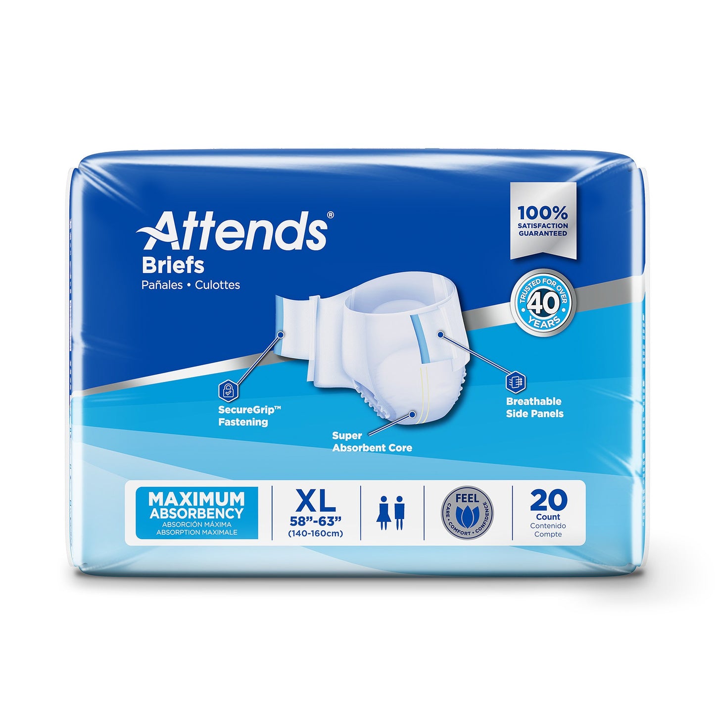 Attends® Unisex Incontinence Brief X-Large Disposable Heavy Absorbency (959160_BG)