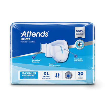 Attends® Unisex Incontinence Brief X-Large Disposable Heavy Absorbency (959160_BG)