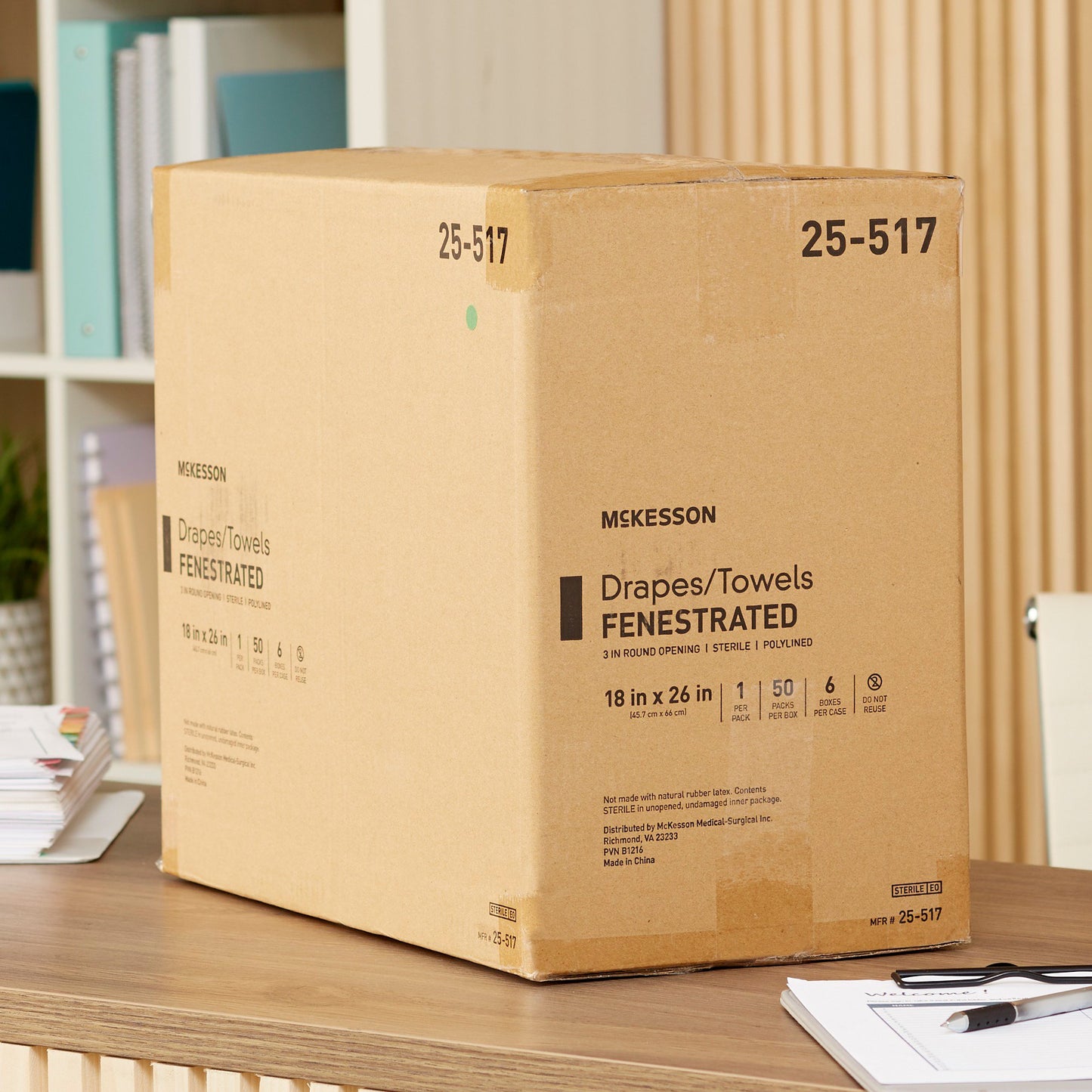 McKesson General Purpose Drape Poly Lined Towel Drape 18 W X 26 L Inch Sterile (65923_BX)