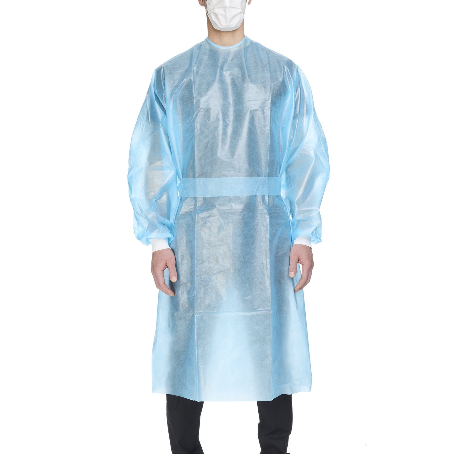McKesson Chemotherapy Procedure Gown X-Large Blue NonSterile AAMI Level 2 / ASTM D6978 Disposable (1177929_BG)