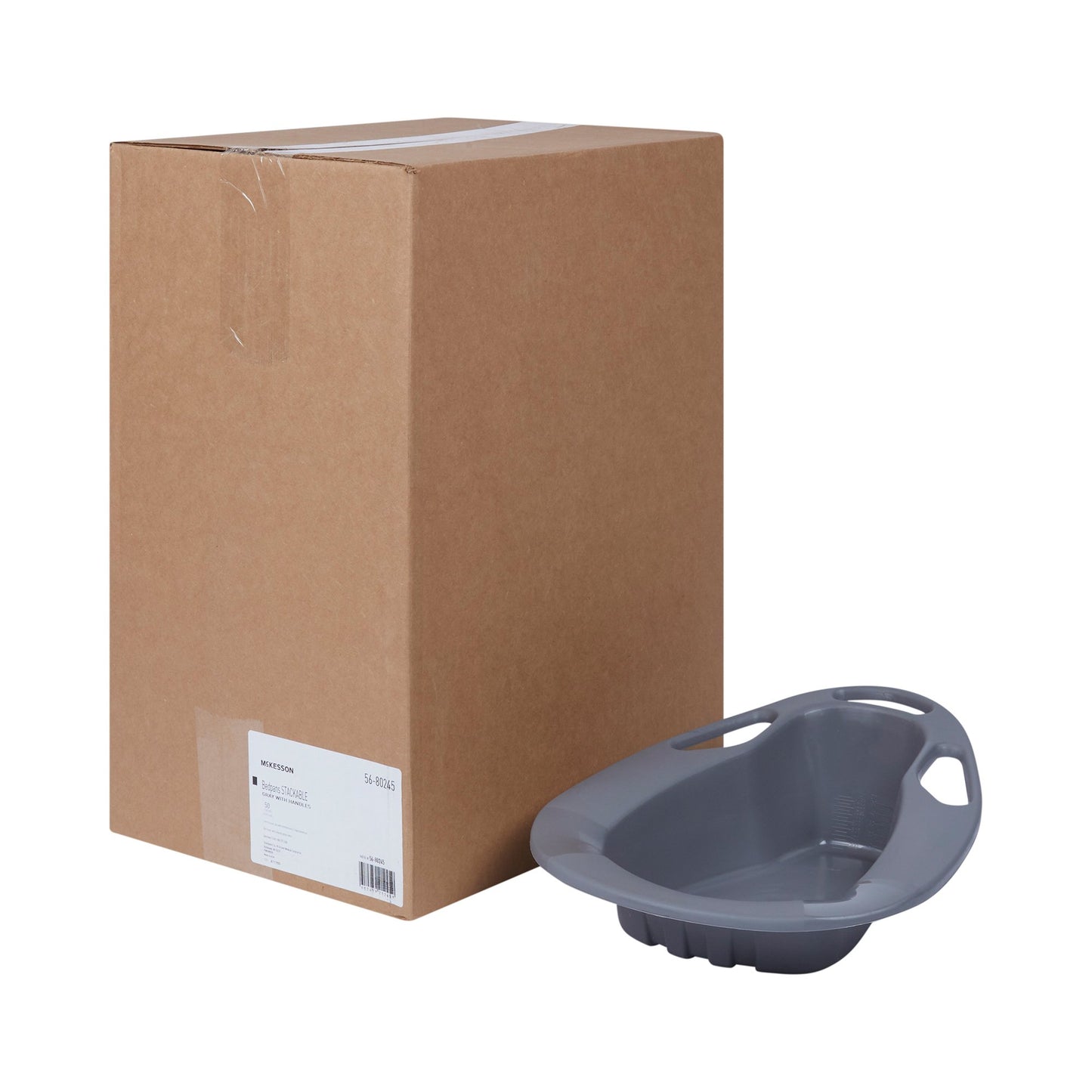 McKesson Stackable Bedpan Graphite 2 Quart / 1893 mL (1028130_EA)