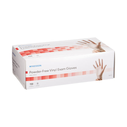 McKesson Exam Glove X-Small NonSterile Vinyl Standard Cuff Length Smooth Clear Not Rated (832680_CS)