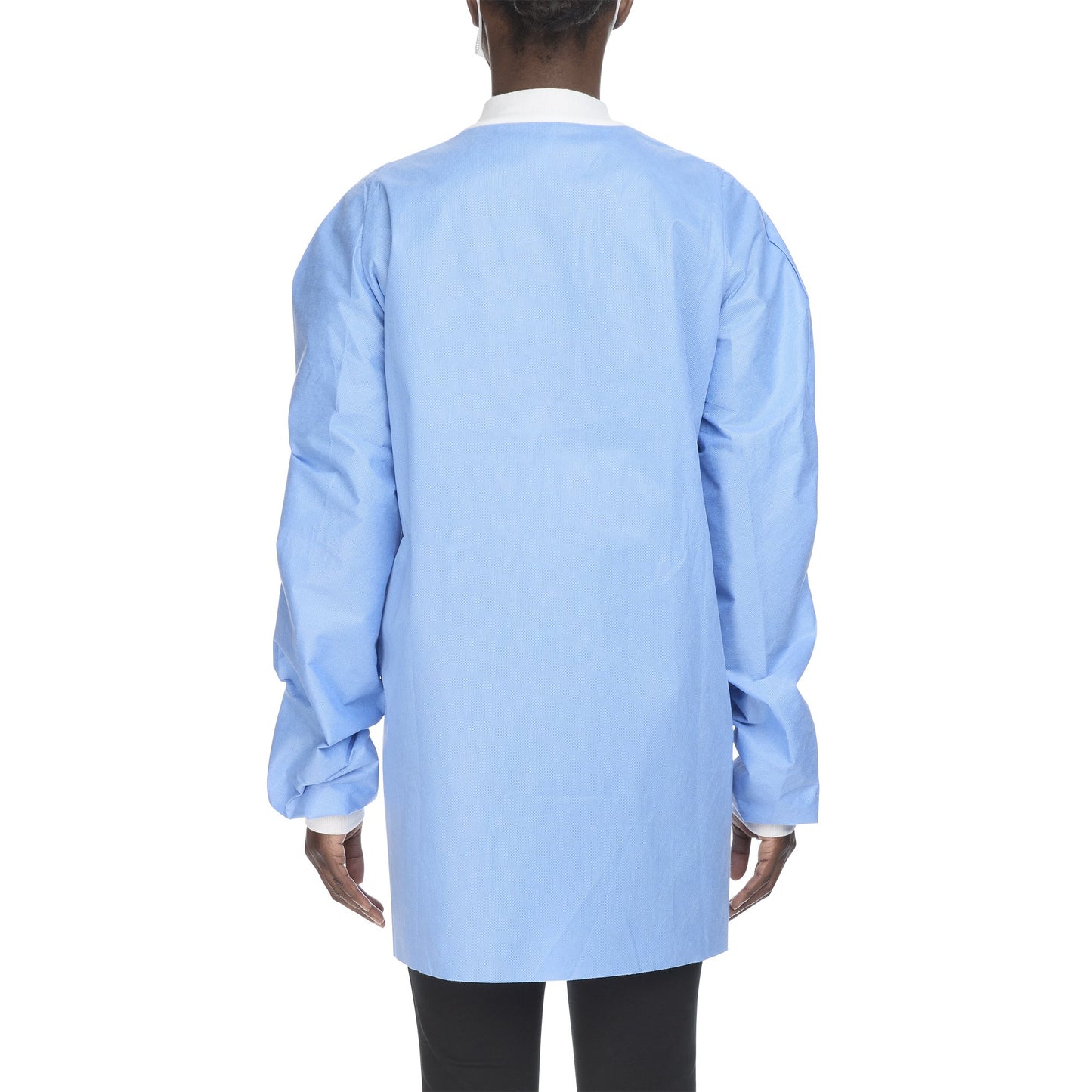 O&M Halyard Inc Lab Jacket Blue X-Large Hip Length 3-Layer SMS Disposable (130627_CS)