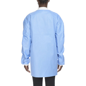 O&M Halyard Inc Lab Jacket Blue X-Large Hip Length 3-Layer SMS Disposable (130627_CS)