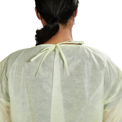 McKesson Protective Procedure Gown X-Large Yellow NonSterile AAMI Level 2 Disposable (1247994_BG)