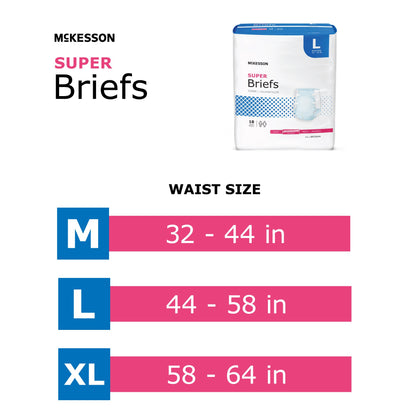 McKesson Unisex Adult Incontinence Brief Large Disposable Moderate Absorbency (1123842_BG)
