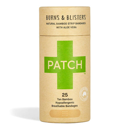 Patch™ Burns and Blisters Adhesive Strip 3/4 X 3 Inch Bamboo s/b Bamboo / Aloe Vera Rectangle Tan Sterile (1197640_CT)