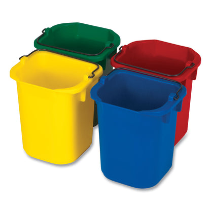 Rubbermaid® Commercial 5-Quart Disinfecting Utility Pail, Plastic, Yellow, 4/Carton (RCP1857374)