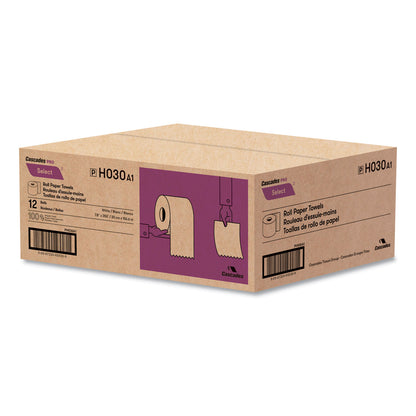 Cascades PRO Select Roll Paper Towels, 1-Ply, 7.88" x 350ft, White, 12 Rolls/Carton (CSDH030)