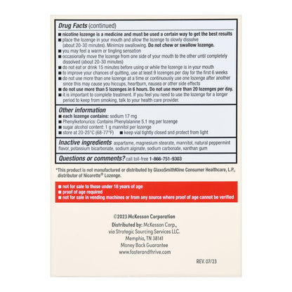 Foster & Thrive™ Stop Smoking Aid 2 mg Strength Lozenge (1238952_PK)