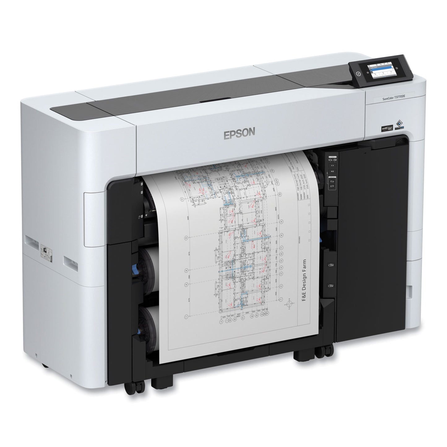 Epson® SureColor T3770DE 24" Wireless Large Format Dual Roll CAD/Tech Printer (EPSSCT3770EDR)