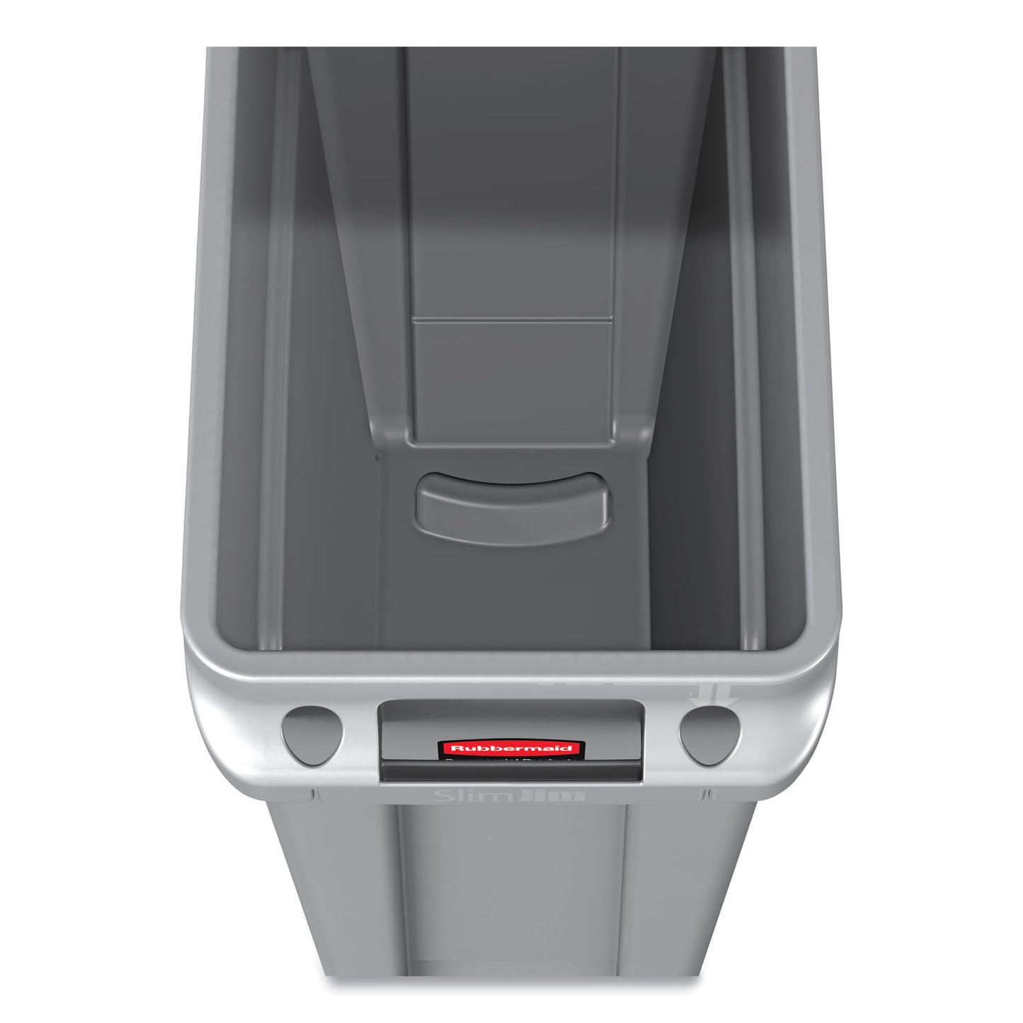 Rubbermaid® Commercial Slim Jim with Venting Channels, 16 gal, Plastic, Beige, 4/Carton (RCP1971259CT)