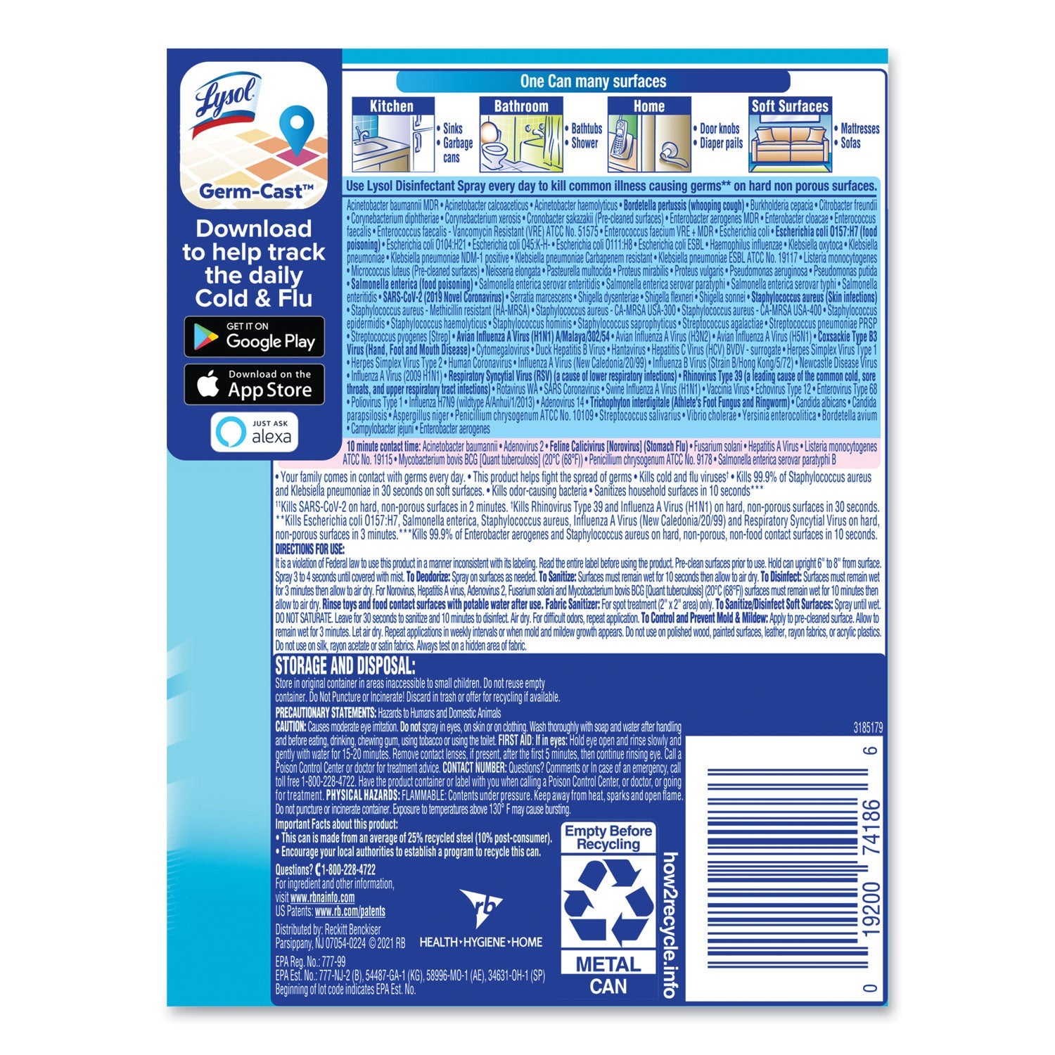 lysol-linen-disinfectant-spray-spray-12-50-oz-0-78-lb-crisp-linen-scent-12-carton-clear-num-rac74186ct_5
