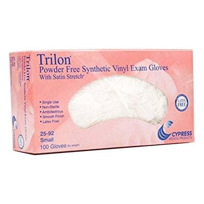 Trilon® Exam Glove Small NonSterile Vinyl Standard Cuff Length Smooth Clear Not Rated WITH PROP. 65 WARNING (264524_BX)