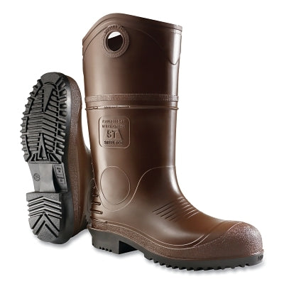 Dunlop® Protective Footwear DuraPro® XCP Rubber Boots, Steel Toe, Men's 5, 16 in Boot, PVC, Brown/Black (868-840860005)