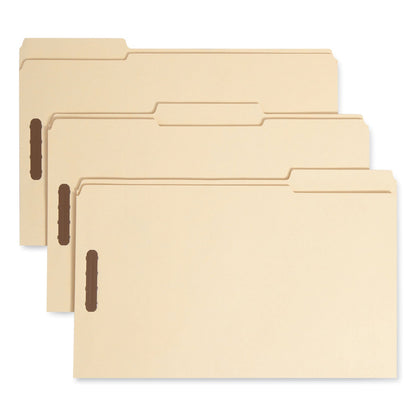 Smead Top Tab 2-Fastener Folders, 1/3-Cut Tabs, Legal Size, 11 pt. Manila, 50/Box (SMD19547)