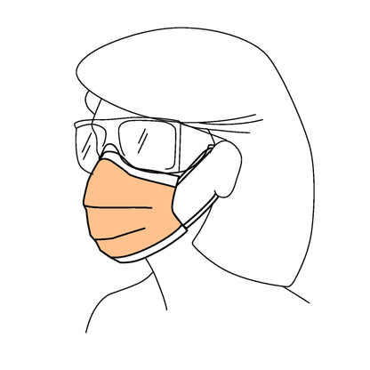FluidShield Procedure Mask Anti-fog Foam ASTM Level 3 Earloops One Size Fits Most (418298_BX)