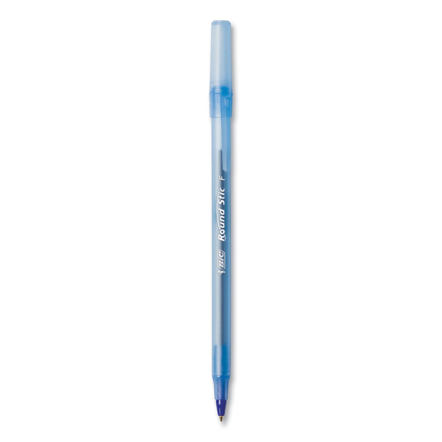 round-stic-xtra-life-ballpoint-pen-stick-medium-1-mm-blue-ink-translucent-blue-barrel-144-pack-bicgsm144azblu_2