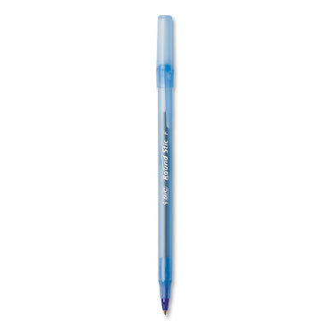 round-stic-xtra-life-ballpoint-pen-stick-medium-1-mm-blue-ink-translucent-blue-barrel-144-pack-bicgsm144azblu_2