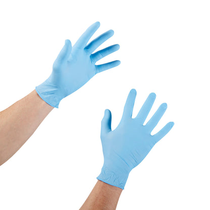 McKesson Confiderm® 4.5C Exam Glove X-Large NonSterile Nitrile Standard Cuff Length Textured Fingertips Blue Chemo Tested (921605_CS)