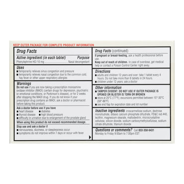 Foster & Thrive™ Sinus Relief 10 mg Strength Tablet 36 per Bottle (1235085_BT)