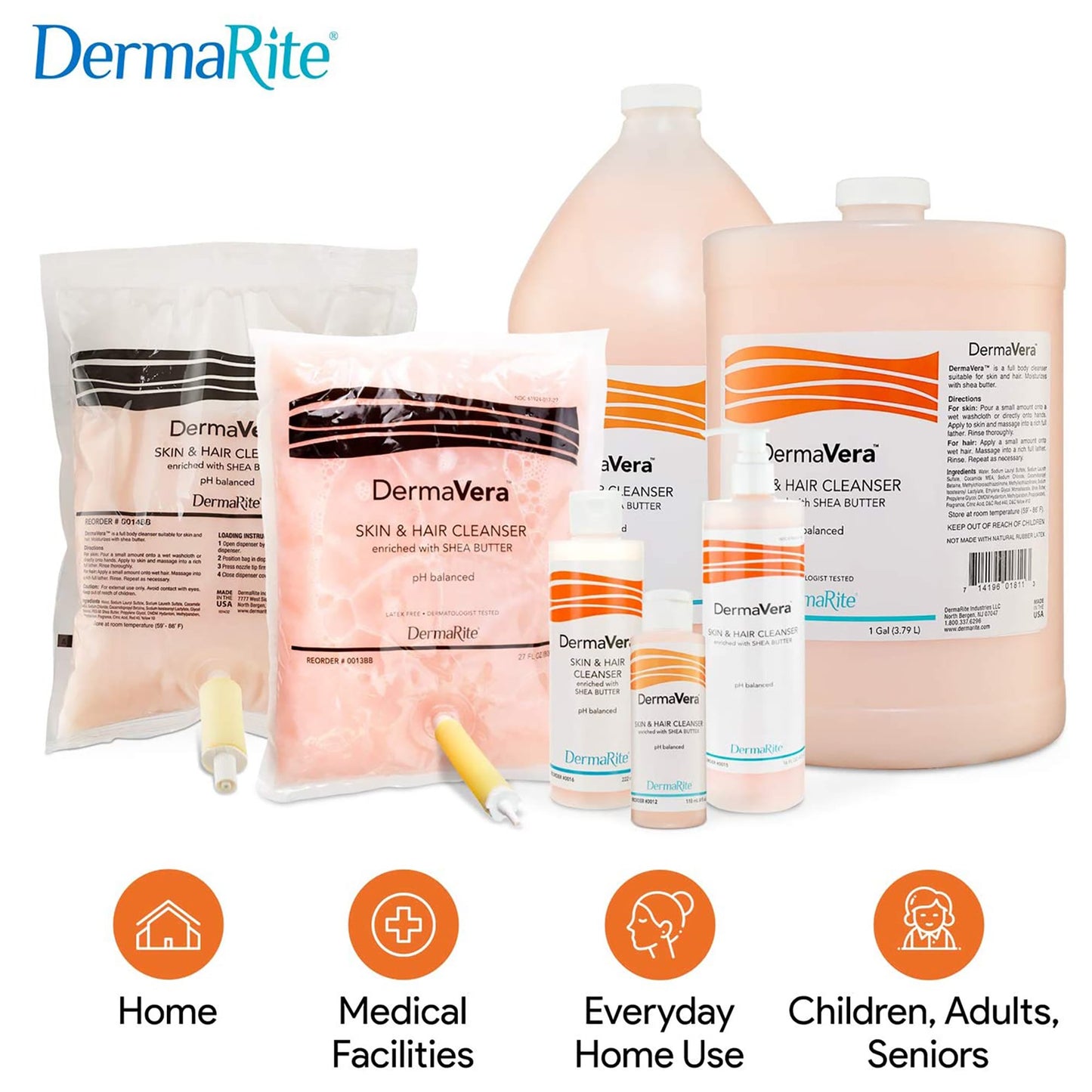 DermaVera® Shampoo and Body Wash 1 gal. Jug Scented (576314_CS)