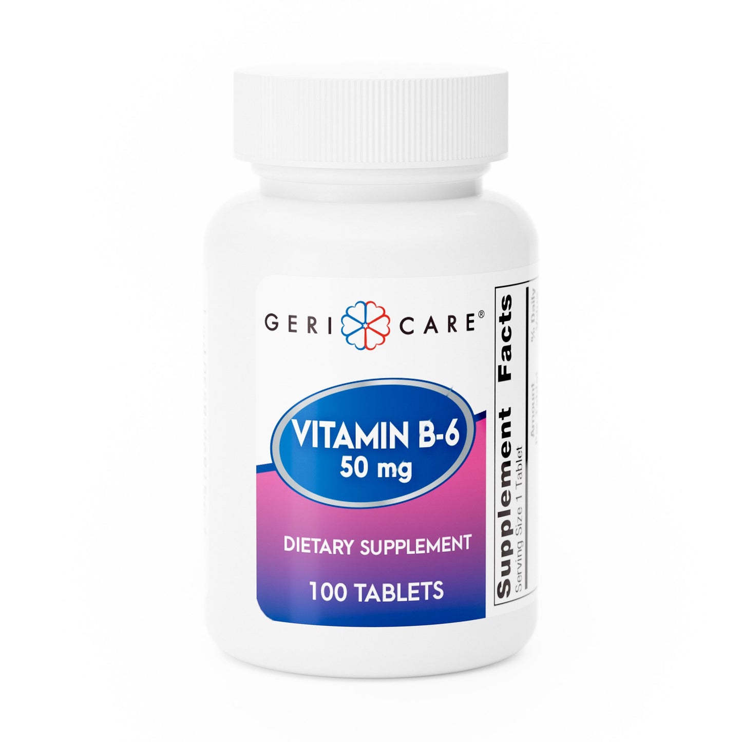 Geri-Care® Vitamin Supplement Vitamin B6 50 mg Strength Tablet 100 per Bottle (884267_EA)