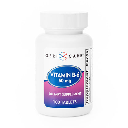 Geri-Care® Vitamin Supplement Vitamin B6 50 mg Strength Tablet 100 per Bottle (884267_EA)