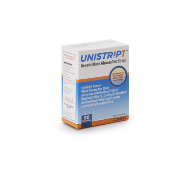 Unistrip™ Blood Glucose Test Strips 50 Strips per Pack (1080455_CS)
