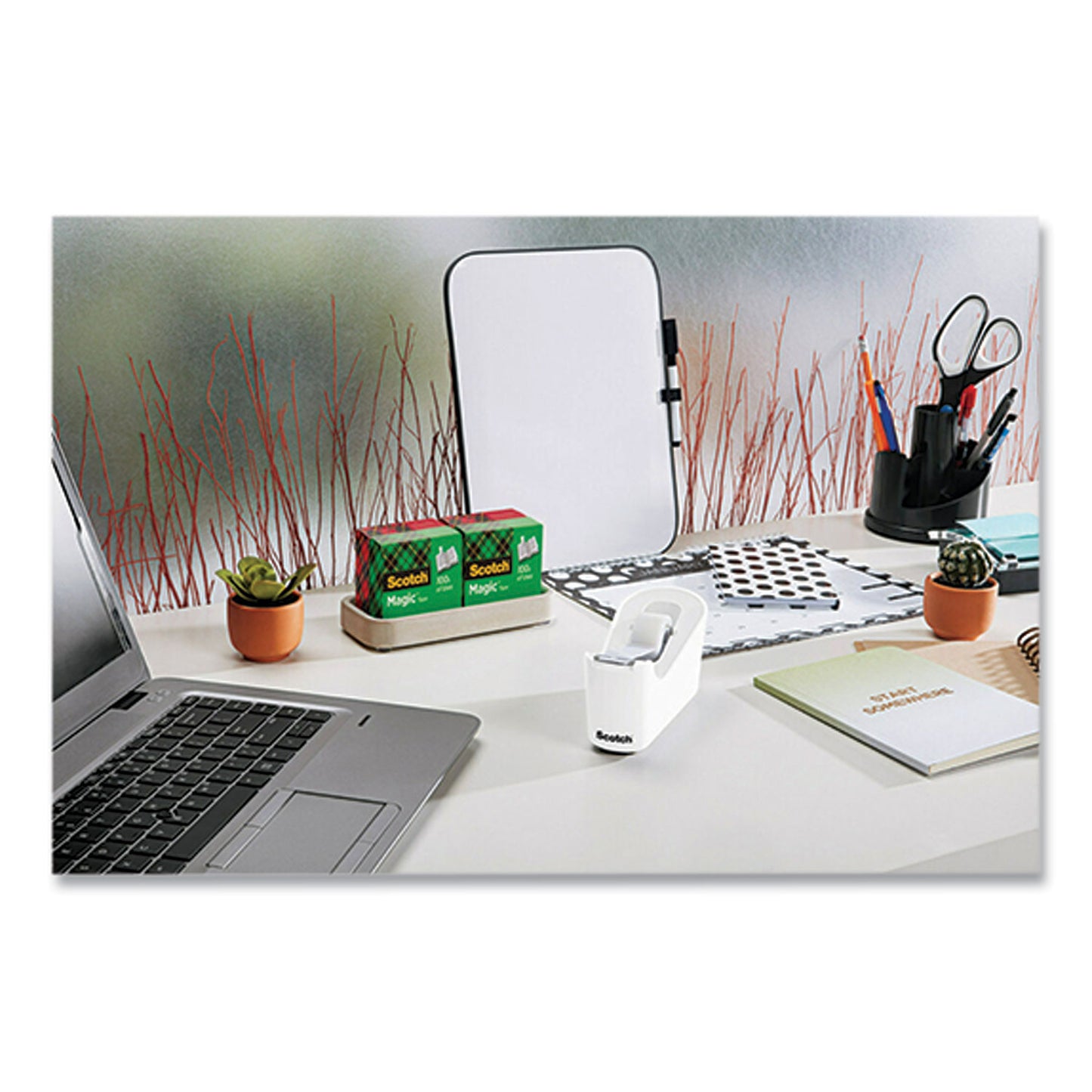 Scotch® C18 Desktop Dispenser, 1" Core, White (MMMC18MX)