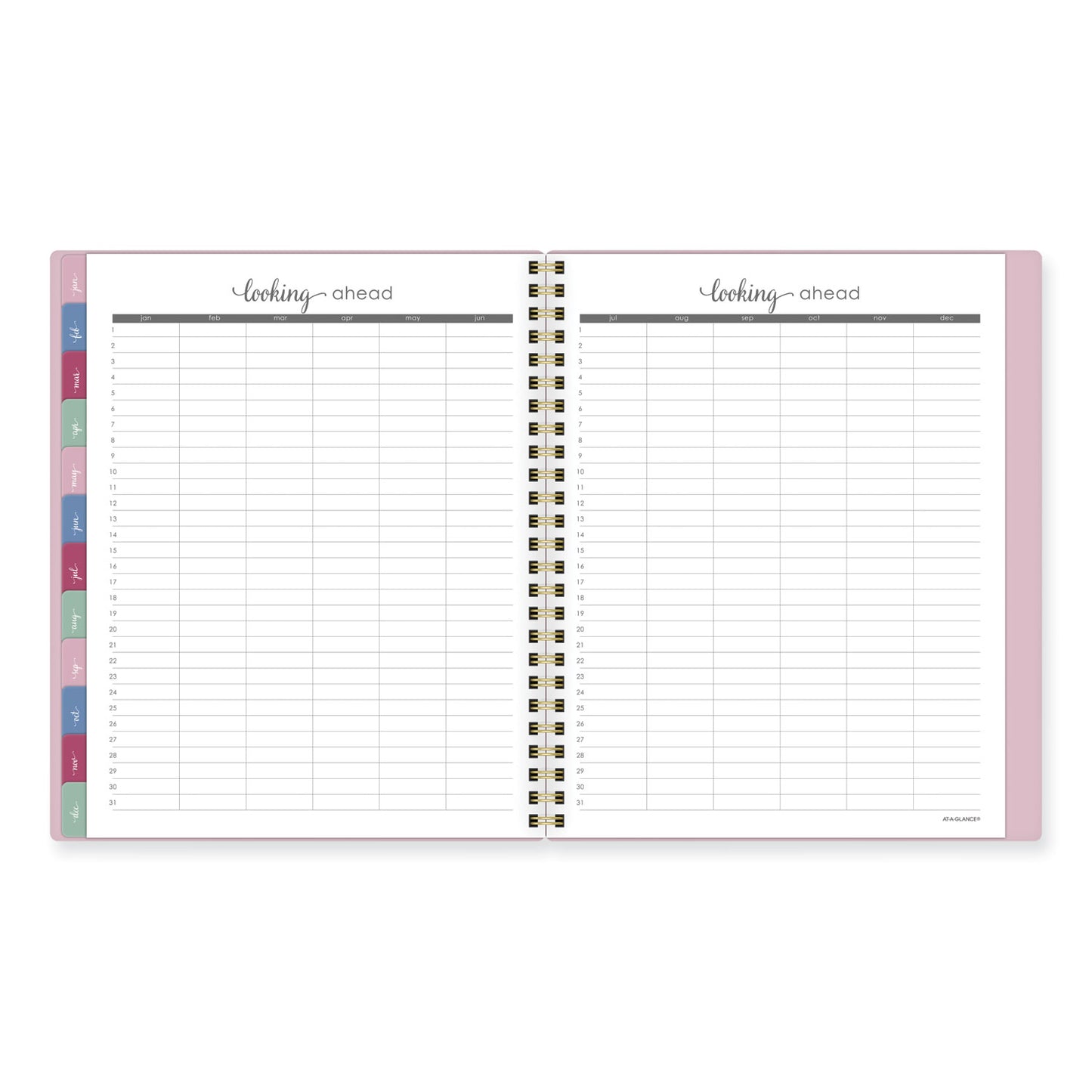 AT-A-GLANCE® Harmony Weekly/Monthly Poly Planner, 8.81 x 7.88, Pink Cover, 13-Month: Jan 2026 to Jan 2027 (AAG109980527)