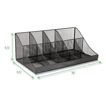 mind-reader-network-collection-11-compartment-coffee-cup-and-condiment-countertop-organizer-9-5-x-17-88-x-6-63-black-emscomorgmeshbl_5