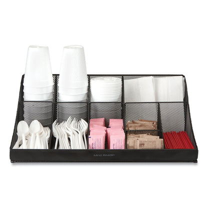 mind-reader-network-collection-11-compartment-coffee-cup-and-condiment-countertop-organizer-9-5-x-17-88-x-6-63-black-emscomorgmeshbl_6