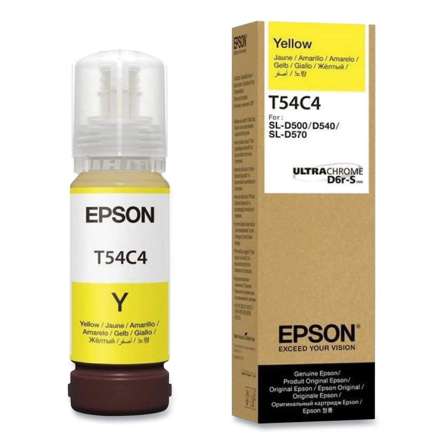 Epson® T54C420 (T54C) UltraChrome Ink, 70 mL, Yellow (EPST54C420)