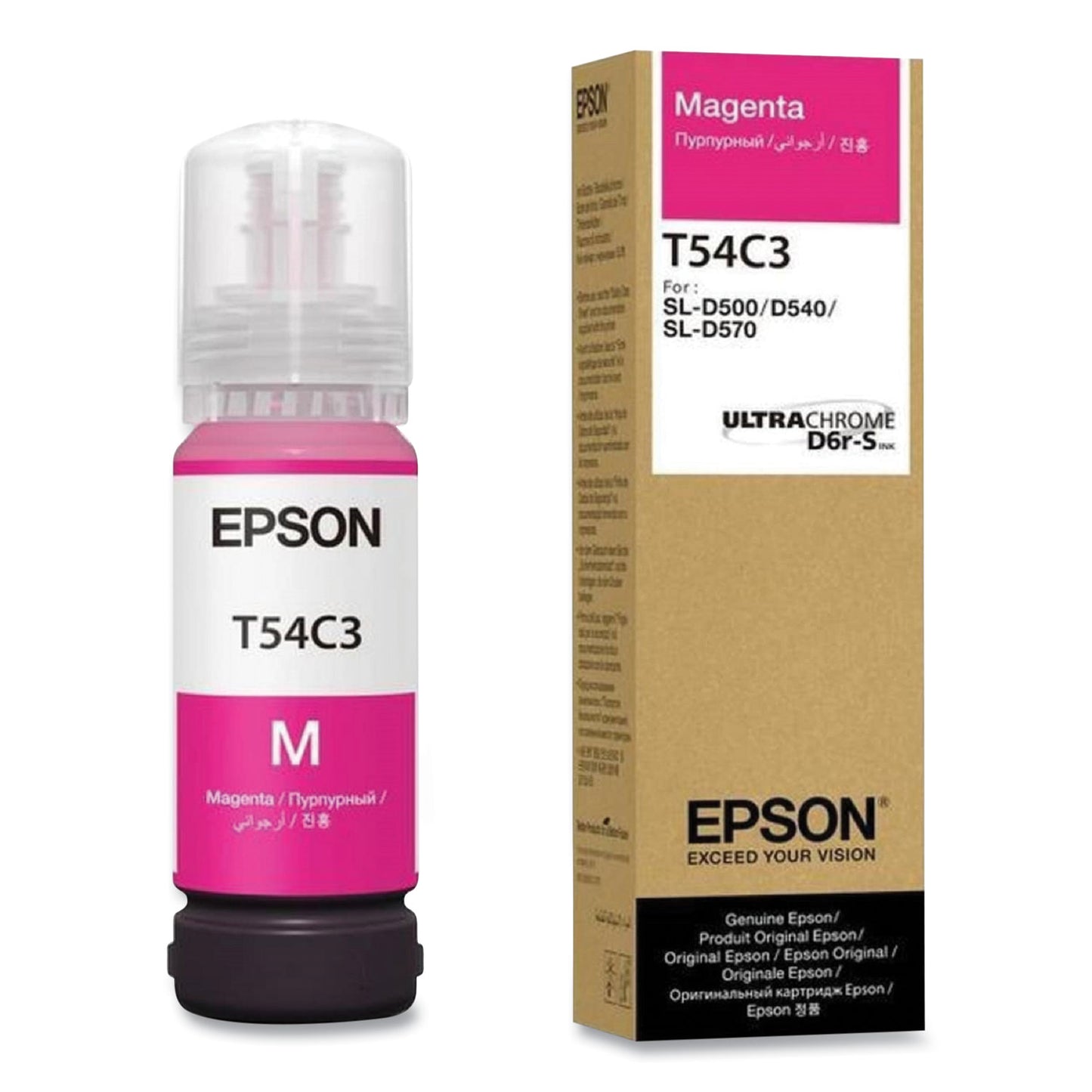 Epson® T54C320 (T54C) UltraChrome Ink, 70 mL, Magenta (EPST54C320)