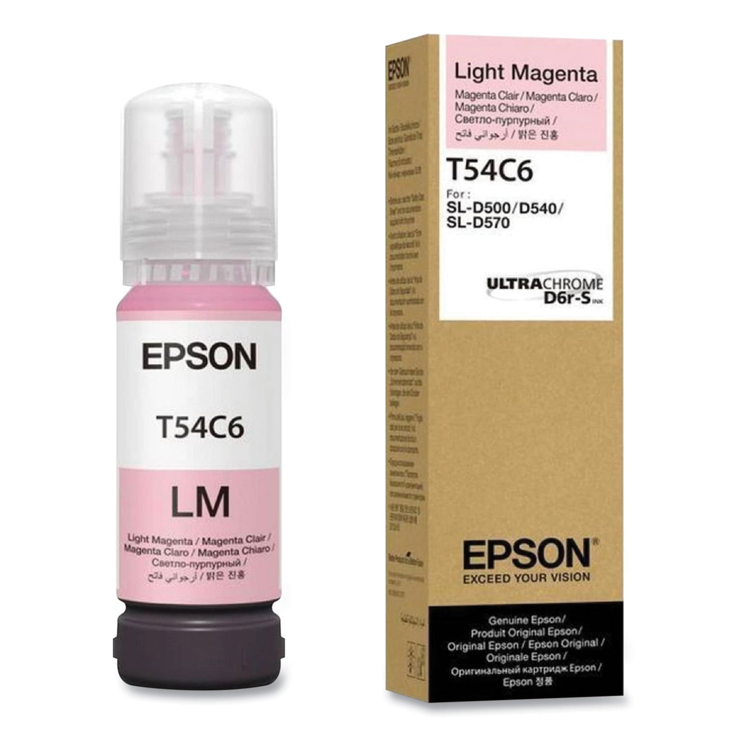 Epson® T54C620 (T54C) UltraChrome Ink, 70 mL, Light Magenta (EPST54C620)