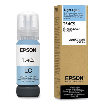 Epson® T54C520 (T54C) UltraChrome Ink, 70 mL, Light Cyan (EPST54C520)
