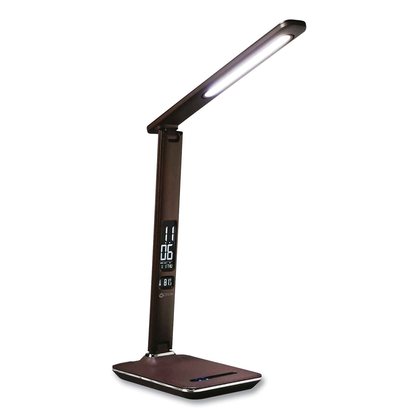 OttLite® Wellness Series Renew LED Desk Lamp, 23" High, Brown (OTTF1DY8BW9SHPR)