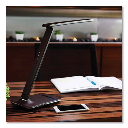 OttLite® Wellness Series Renew LED Desk Lamp, 23" High, Brown (OTTF1DY8BW9SHPR)