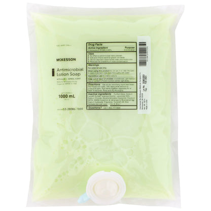 McKesson Antimicrobial Soap Lotion 1,000 mL Dispenser Refill Bag Herbal Scent (468273_EA)
