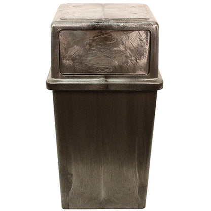 Impact® Vanguard™ 45 Gallon Indoor/Outdoor Trash Receptacle, Brown, 1/Case (IMP87504)