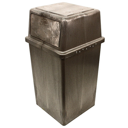 Impact® Vanguard™ 45 Gallon Indoor/Outdoor Trash Receptacle, Brown, 1/Case (IMP87504)