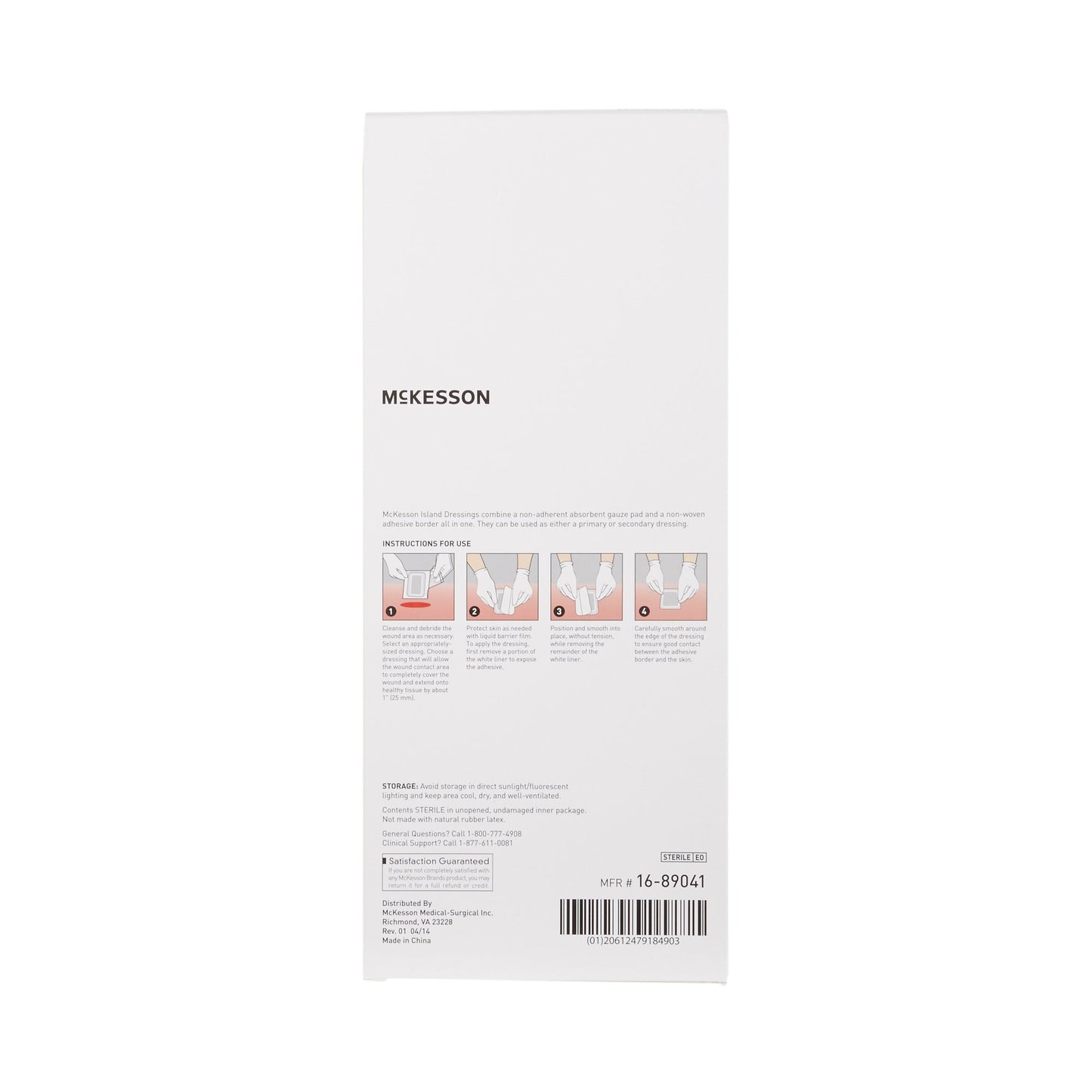 McKesson Island Dressing 4 X 10 Inch Rectangle Sterile (488925_CS)