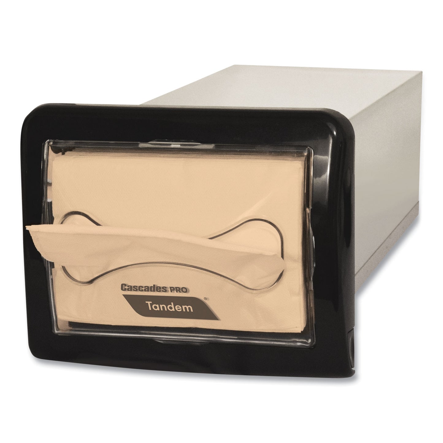 Cascades PRO Tandem In-Counter Interfold Napkin Dispenser, 8.63 x 18 x 6.5, Black (CSDC450)