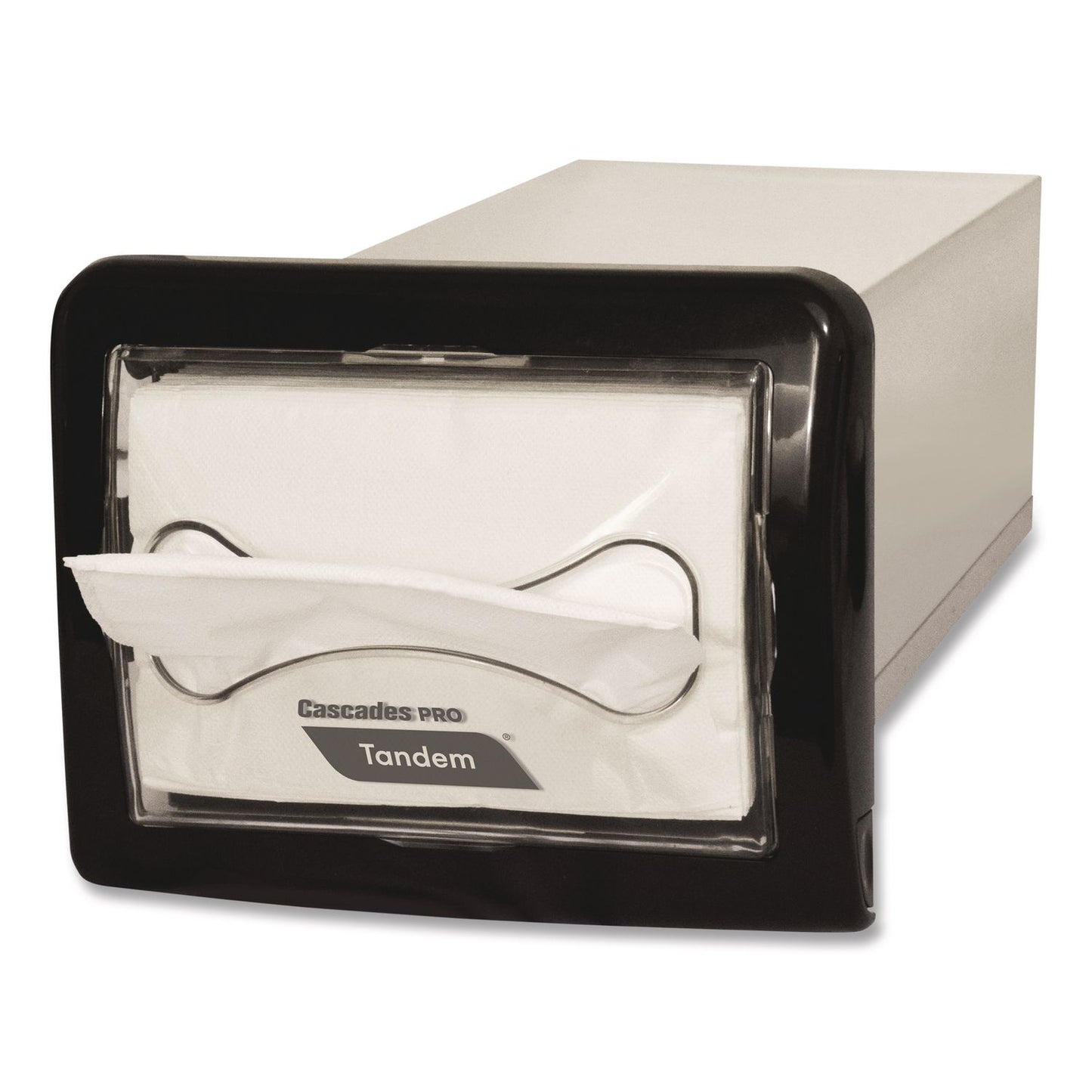 Cascades PRO Tandem In-Counter Interfold Napkin Dispenser, 8.63 x 18 x 6.5, Black (CSDC450)