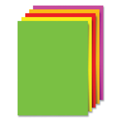 Royal Brites Premium Coated Poster Board, 11" x 14", Assorted Neon Colors, 5/Pack (GEO23500S)