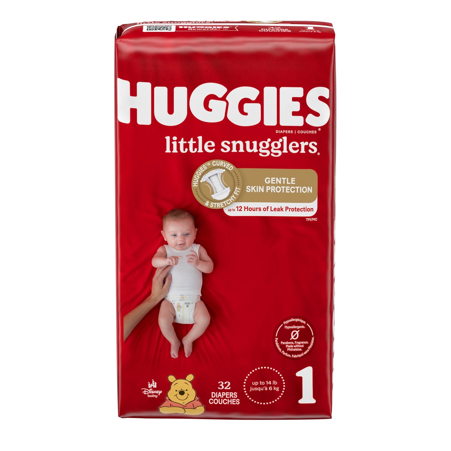 Huggies® Little Snugglers Unisex Baby Diaper Size 1 Disposable Heavy Absorbency (1128672_PK)