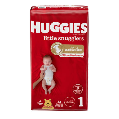 Huggies® Little Snugglers Unisex Baby Diaper Size 1 Disposable Heavy Absorbency (1128672_PK)
