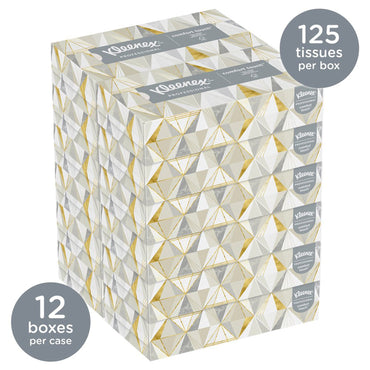 Kleenex® Facial Tissue White 8-2/5 X 8-3/5 Inch 125 Count (456014_BX)